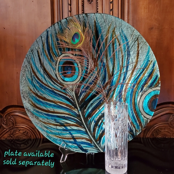 7" Crystal 24% Lead Abstract Design Rogaska Slatina Steklarska Sola Rocno Delo - Picture 2 of 11